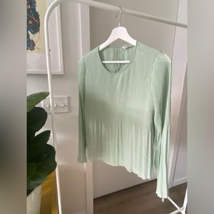 Stradivarius jade colored blouse